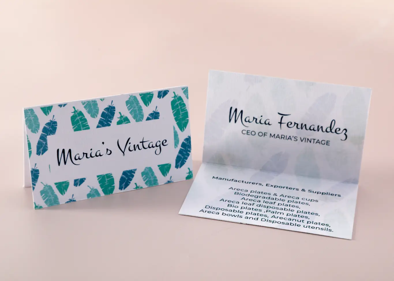 Folded Business Cards