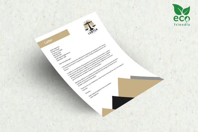 Modern Blue Corporate Letterhead Template | Professional A4 Business Stationery
