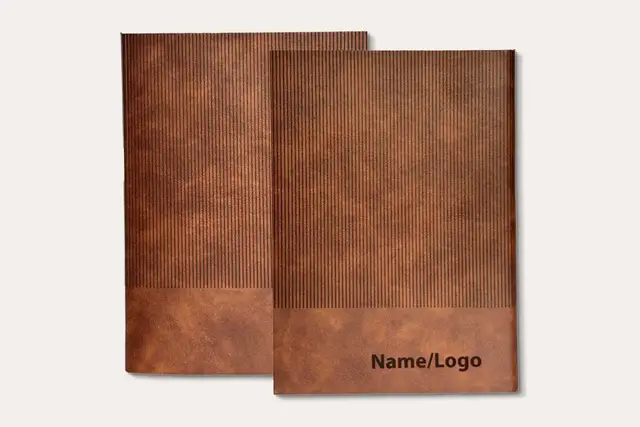 A5 Soft Bound Leatherette Notebook | Premium Coffee Brown Personalized Journal for Office &amp; Daily Use