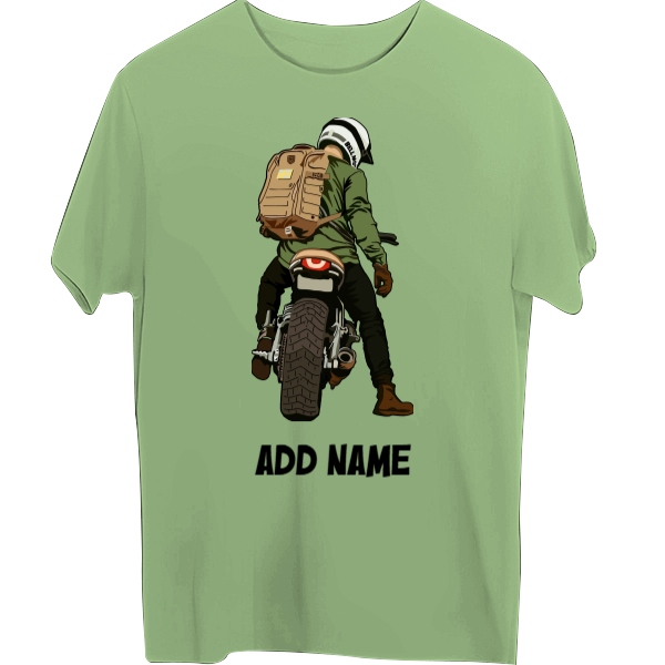 Biker Customized Printed Men’s Half Sleeves Cotton T-Shirt